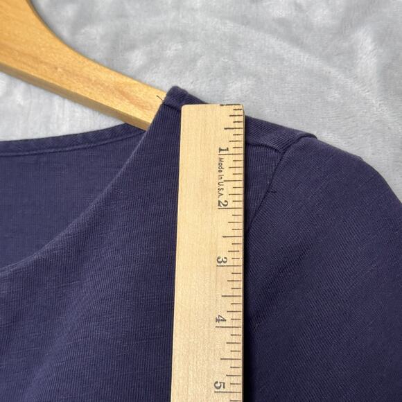 Talbots Top Womens SP Small Petite Navy Heavy Weight Cotton Lace Up Nautica1 - Picture 6 of 7